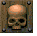 Spinning 2 Sided Skull Button