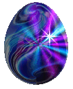 Blue Green Purple Psyadelich Egg