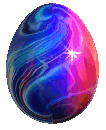 Red Blue Psychadelic Egg