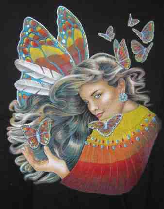 Butterfly Maiden with Feathers