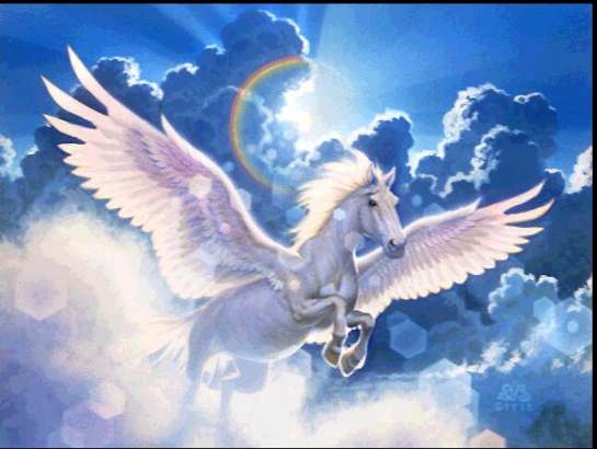 Fantasy Flying Pegusus Clouds