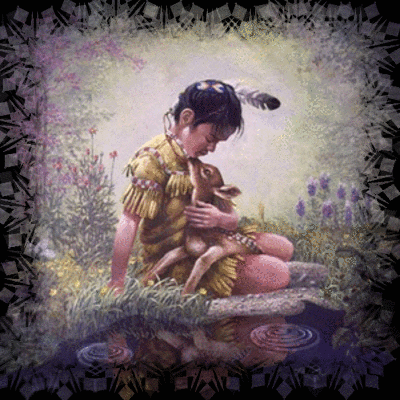 Lilttle Indian Girl Deer
