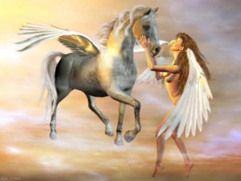 Angel with Pegasus