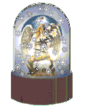 Gold Sparkle Angel Snowglobe