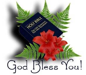 Holy Bible Red Lilys