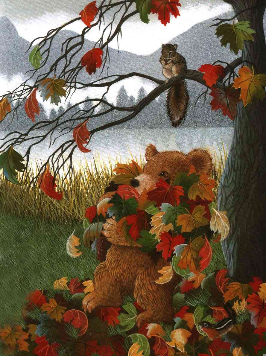 Bear Fall with Squirrel