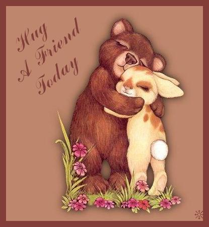 Cards Bunny Bear Hug