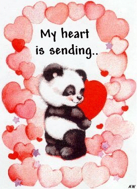 Cards Panda Heart Hug