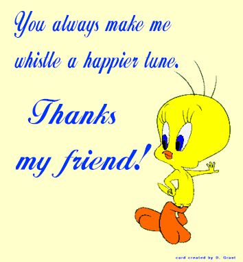 Cards Whistle Happy Tweety