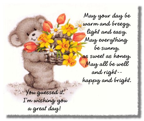 Cards Wishing You Gd Day Bear