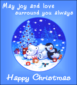 Christmas Penguin Polar Bear Globe