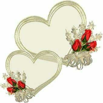 Flowers Roses in Gold Hrt Frame
