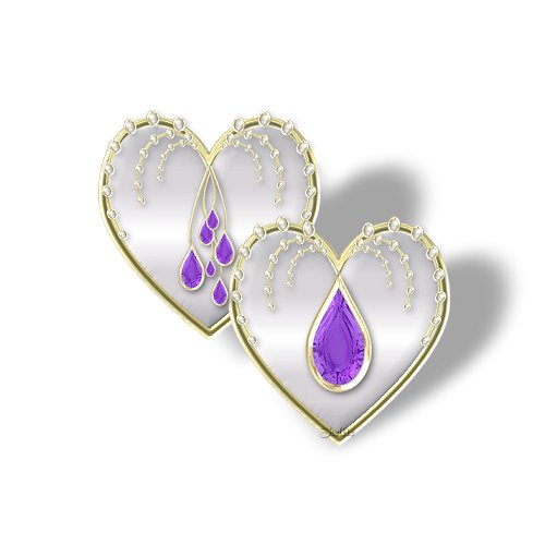Gem Heart Amythest