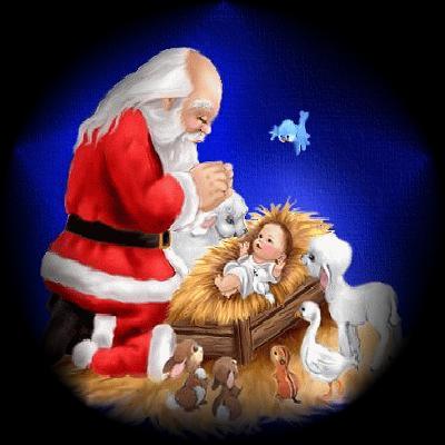 Santa and Jesus Christmas