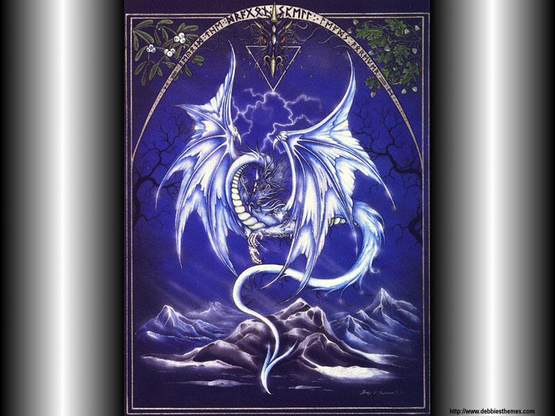 Silver Dragon Wallpaper