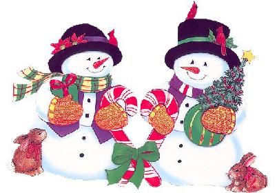 Snowmen with Canes