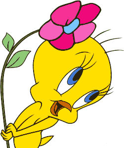 Tweety with Flower