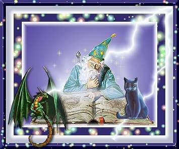 Wizard Cat Dragon Framed