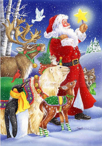 Christmas Santa Wild Friends