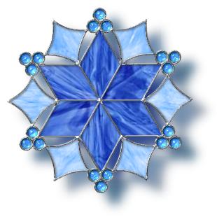 Stained Glass Blue Flake