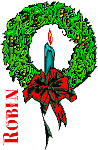 Wreath Candle Red Ribbon Robin