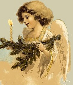 Angel Tree Bough Candle