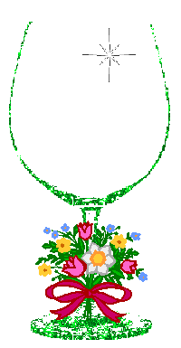 Goblet Sparkling Flowered Green