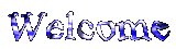 Sign Welcome Ripple Blu Pur