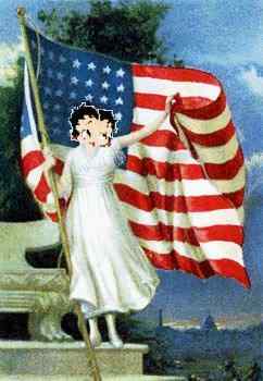 Cards Betty Boop by Flag