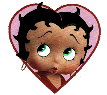 Cards Betty Boop Heart Face