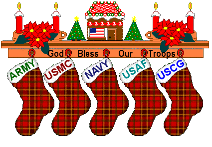 Christmas Stocking God Bless Troops