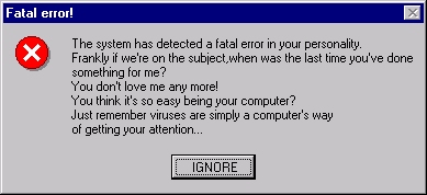 Computer Fatal Warning