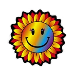 Labels Flower Face Smily