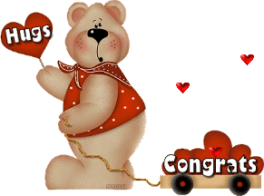Cards Congrats Bear Hearts