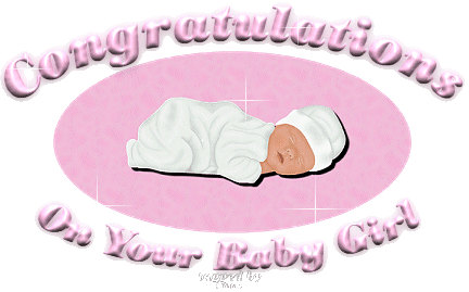 Cards Congrats on Baby Girl Pnk