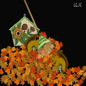 Cards Fall Greetings Squirrel