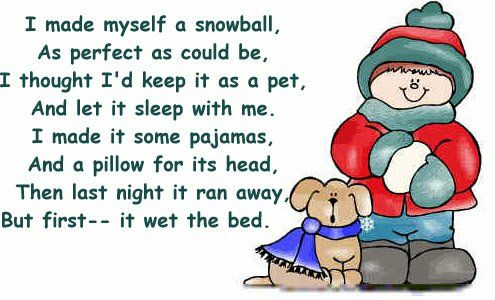 Cards Snow Ball Poem