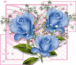 Flowers Gingham Blu Roses