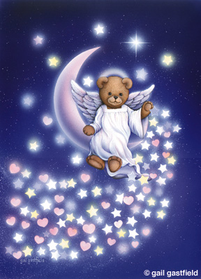 Angel Bear Moon Stars