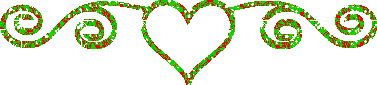 Bar Grn Red Sparkle Heart Scroll
