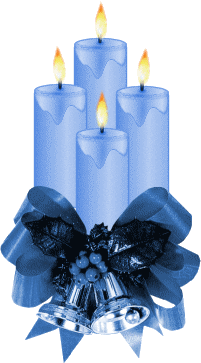 Blue Candels Bells
