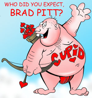 Cards Brad Pitt Cupid