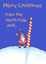 Cards Merry Christmas North South Pole