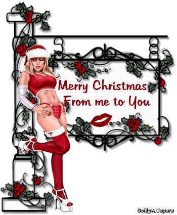 Cards Sexy Blonde Santa