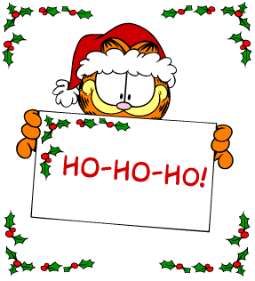 Cards Christmas Garfield Ho Ho