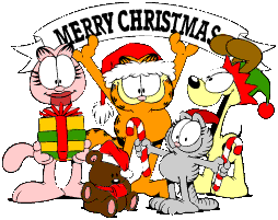 Cards Christmas Garfield Odie