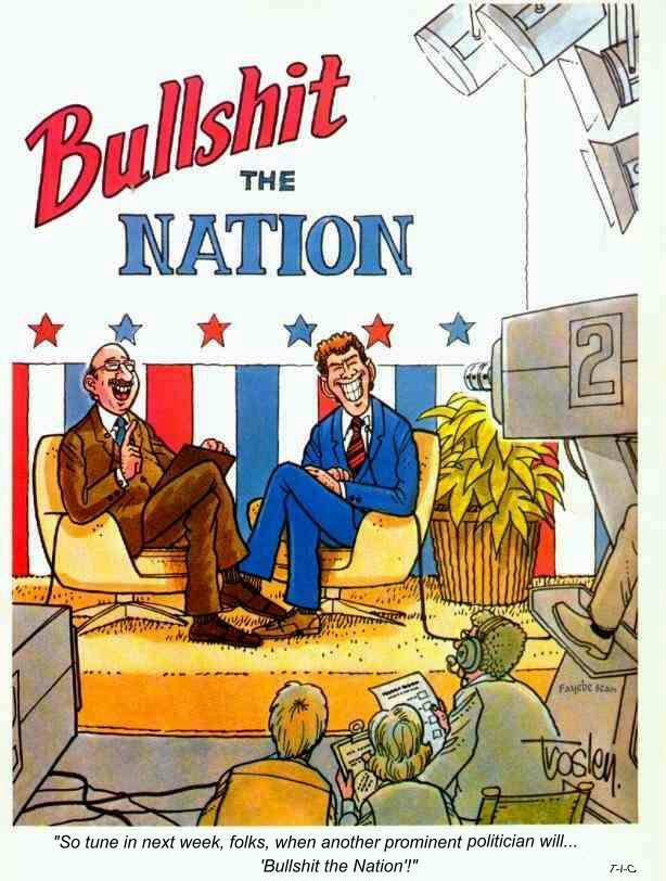 Cartoon Bull Shit the Nation