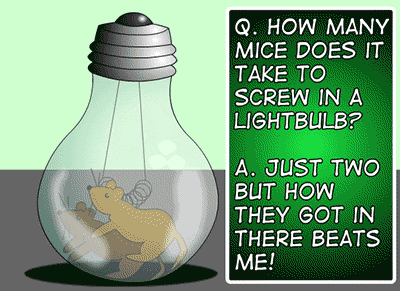Cartoon Mice Lightbulb