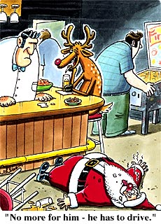 Cartoon Christmas Has to Drive