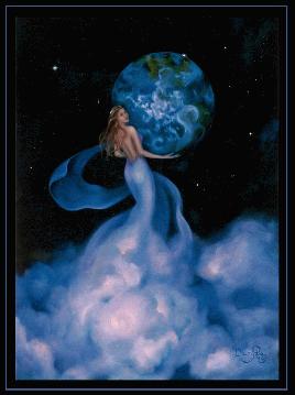 Fantasy Blue Earth Lady